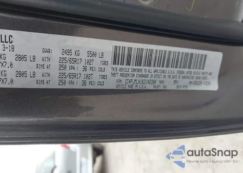 2019 Jeep Cherokee Latitude Plus 4X4 z USA, uszkodzony, nr VIN 1C4PJMLN1KD142394